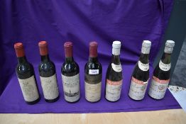 Seven assorted half bottles of fine Red Wine, 1964 Chateau Gruand-Larose, grand vin x2, 1966 Chateau
