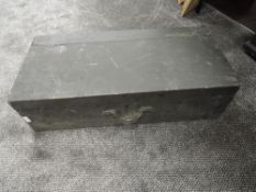 A wood or cabinet makers fitted drop front tool chest or box