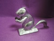 A vintage cast aluminium squirrel nutcracker.