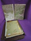 An interesting selection of the times contour motoring map of England, 3' to the mile,sheets one