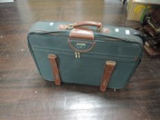 A modern Antler fabric bodied travel trunk or suitcase