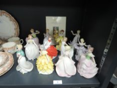 A selection of twelve Franklin porcelain figurines.