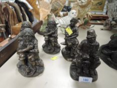 A selection of resin cast figures in a Heredities style
