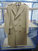 A vintage gents beige pure new wool Timothy Coop double breasted pure new wool coat.