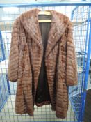 A 1930s dyed Russian Ermine coat,fully lined ,medium size.