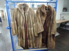Two vintage good quality fur coats,possibly mink.