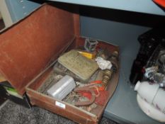 A box full of early meccano.