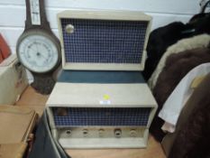 A vintage Emerson record player and speaker system