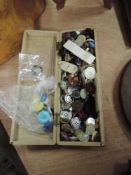 A selection of dress makers or craft buttons and similar dressage