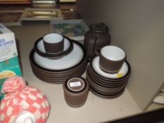 a collection of Hornsea pottery including tea pot, plates and more, around twenty three items.
