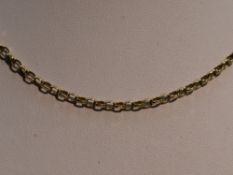 A 9ct gold belcher chain, approx 20' & 9.8g