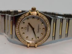 A Lady's Omega Constellation My Choice quartz wristwatch, no: 58348475, having a dot hour dial on