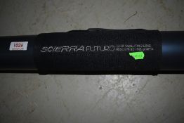 A Scierra Futuro 14,3 fishing rod unused in hard case.