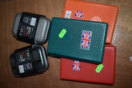 Five unused pocket fly boxes.