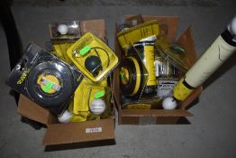 A Quantity of catmaster tackle including polyball live bait rigs and tape measures.