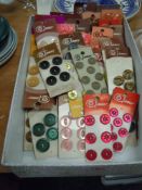 Sixty plus cards of retro buttons,many colours and styles.