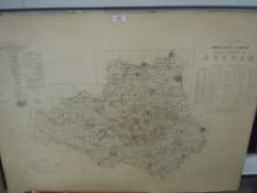 A large print on board of a map of Durham