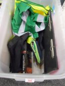 A selection of hi vis vests and geology interest