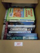 A selection of exploration and adventure books including Scott and Antarctic interest