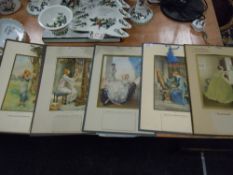 Five 1930s advertising for H.E. Landon The Studio,new street,Lancaster depicting classical paintings