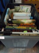 A box of books of Military history ww1 and ww2 reference books.