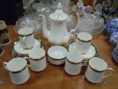 A selection of Royal Albert Paragon Elgin coffee cups and saucers and similar Albert Val D'or pot