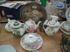 A selection of tea wares including Adams tea pots and National Trust Lee Kay