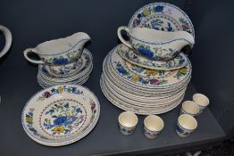 A collection of Masons Regency including bowls,various plates, egg cups and gravy boat, around