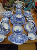A selection of tea and dinner wares by Copeland Spode Italian having blue back stamp all pieces good