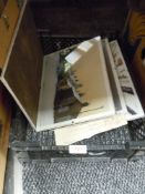 A selection of framed prints including Peter Brook interest