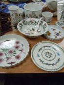 A good quantity of Portmeirion including planters,flan dishes(one royal Worcester)Bowls and a