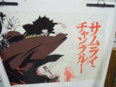 A canvas print of samurai anime cartoon