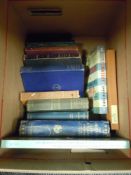 A box of predominantly antique books including bible and prayer book, Shakespeare and more.