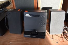 A Sony micro hifi component system, CMT-LX40i, includes DAB cable and additional blue tooth receiver