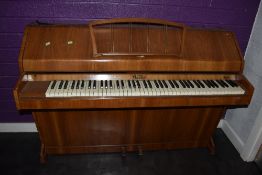 A mid 20th Century walnut cased Eavestaff Pianette mini piano