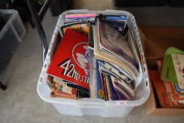 A large box of music and stage show programmes and related material.