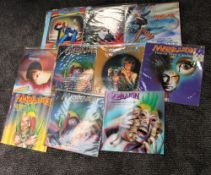 A large lot of rock interest records including 10 early Marillion 12' singles alongside records by