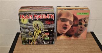 A lot of approximately 50 albums , rock . Pop , new wave and more - condition is variable with the