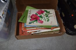 A box of mixed sheet music, mainly Hammond Organ pieces