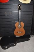 A Rafael Moreno classical gutar in case, labelled and stamped 2004, numbered 196, with hard case