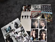 A lot of seven Beatles albums - later pressings / White album has all relevant inners