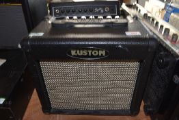 A Kustom 10 watt guitar amplifier with effects