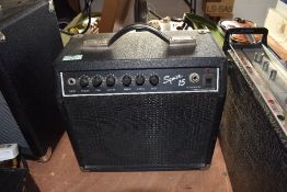 A Fender Squier 15G practice amplifier
