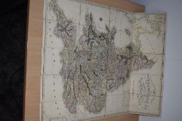 Folding Map. Oliver & Boyd's New Travelling Map of England and Wales. No date, circa 1820's.