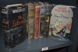 Literature. Dennis Wheatley. A selection; first editions in dust wrappers. Fair - VG. (6)
