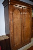A Victorian mahogany wardrobe/linen press having internal drawers to one side, dimensions approx.