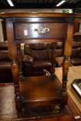 A modern solid oak, good quality reproduction such at Tichmarsh and Goodwin or similar, side