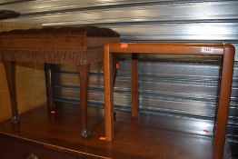 A vintage occasional table, teak effect, probably part of a nest originally