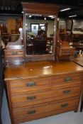 A late Victorian mahogany dressing table