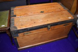 An early 20th Century Marshall Improved Air and Water-tight chest, with metal liner, labelled